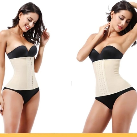 Other - 9 Stell Boned Corset Latex Waist Trainer